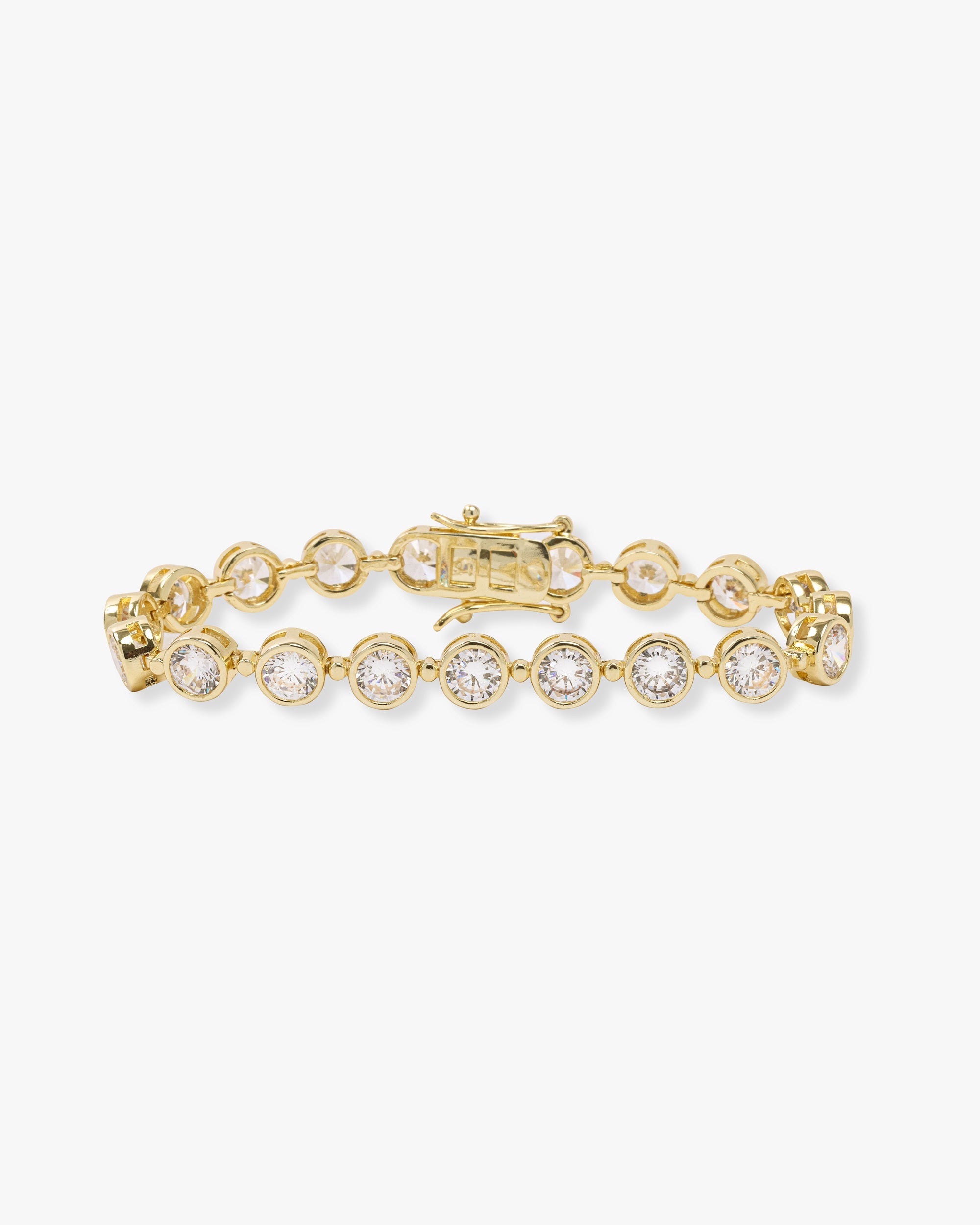 Mama Baroness Tennis Bracelet - Gold|White Diamondettes