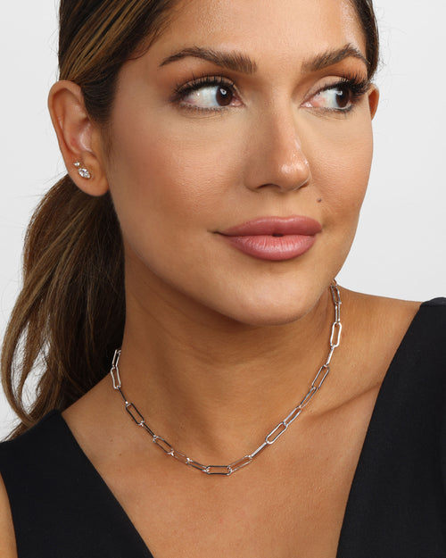 Samantha Chain Necklace - Silver