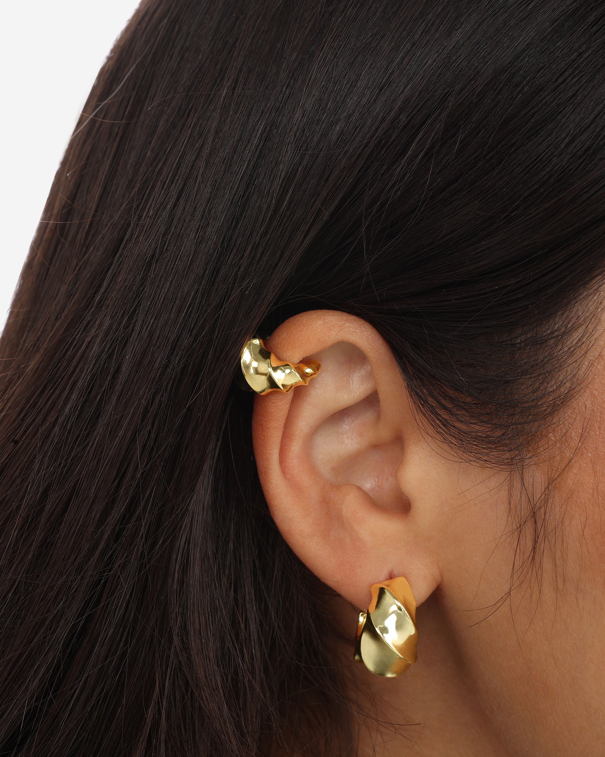 With a Twist Ear Cuff - Gold