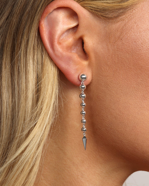 Life's a Ball Drop Earrings - Silver