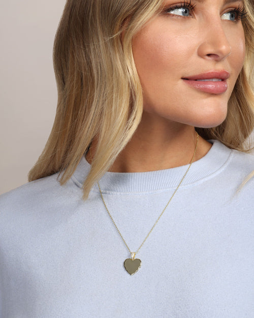 Love Actually Necklace - Gold|White Diamondettes