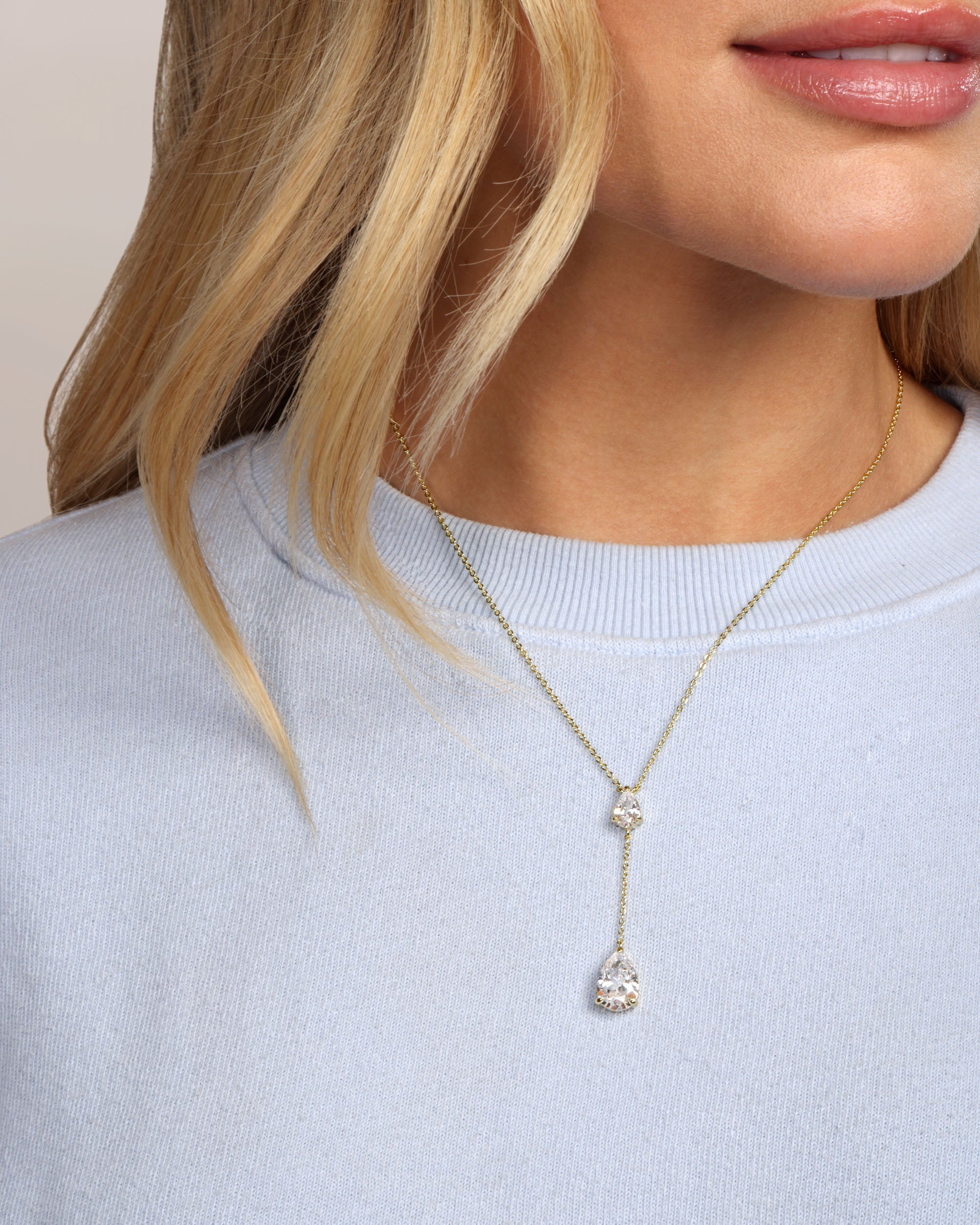 “I Gotta Have That” Necklace - Gold|White Diamondettes