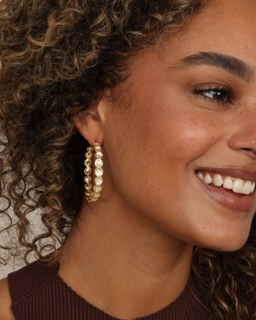 Sabina Infinity Pod Pavé Hoops - Gold|White Diamondettes