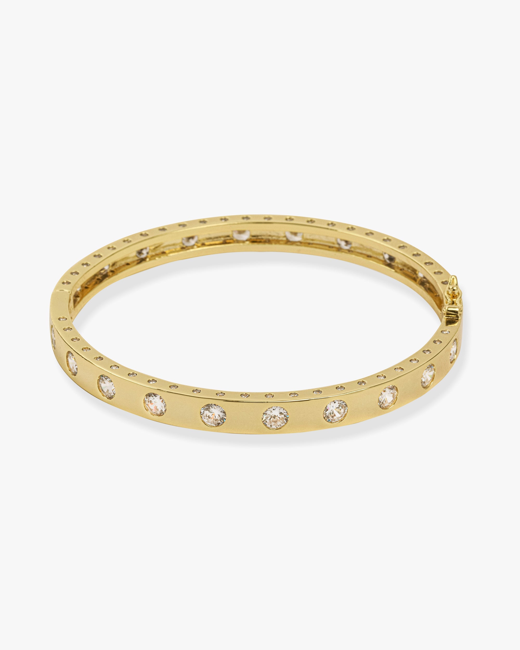 Ashley Hinge Cuff - Gold|White Diamondettes