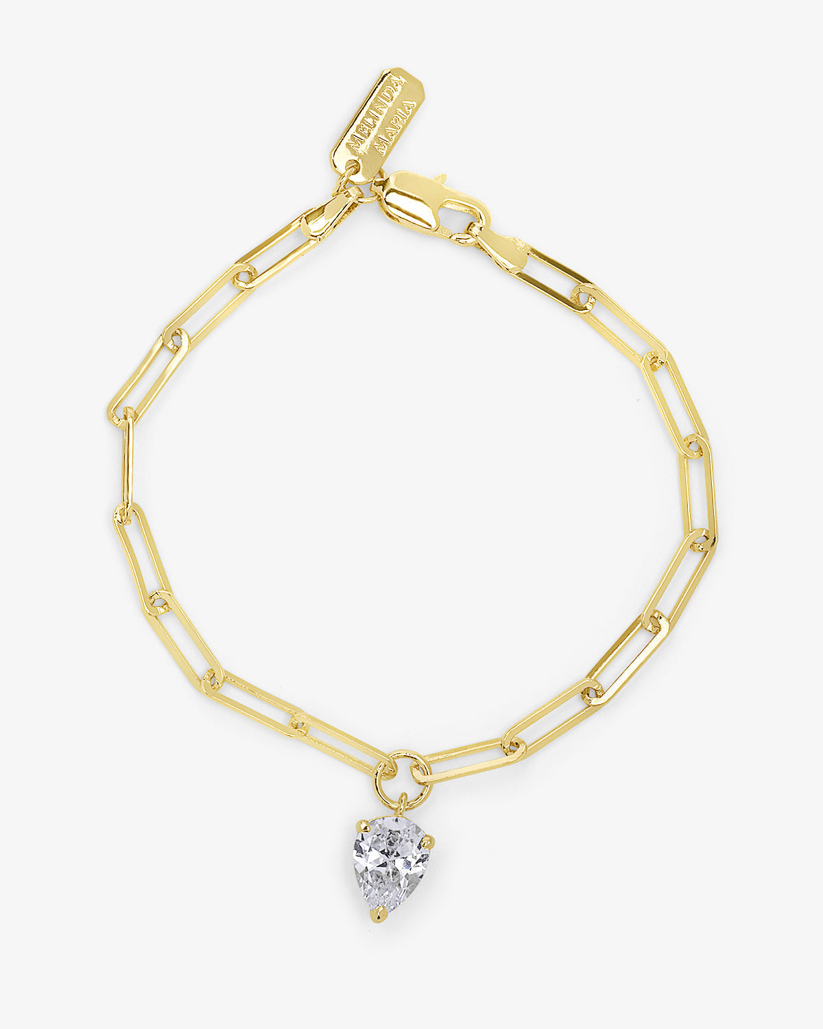 Baby Samantha Teardrop Bracelet - Gold|White Diamondettes