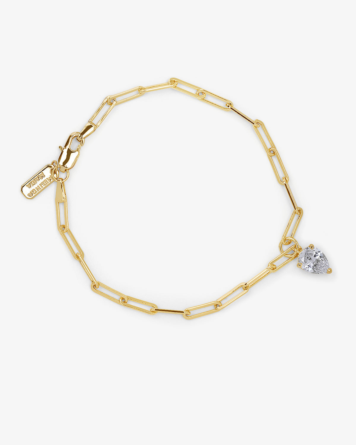 Baby Samantha Teardrop Bracelet - Gold|White Diamondettes