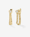 Baby Julian Soft Chain Hoops - Gold|White Diamondettes