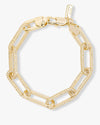 Carrie Pavé Chain Link Bracelet - Gold|White Diamondettes