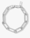 Carrie Pavé Chain Link Bracelet - Silver|White Diamondettes