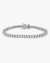 Not Your Basic Tennis Bracelet - Silver|White Diamondettes