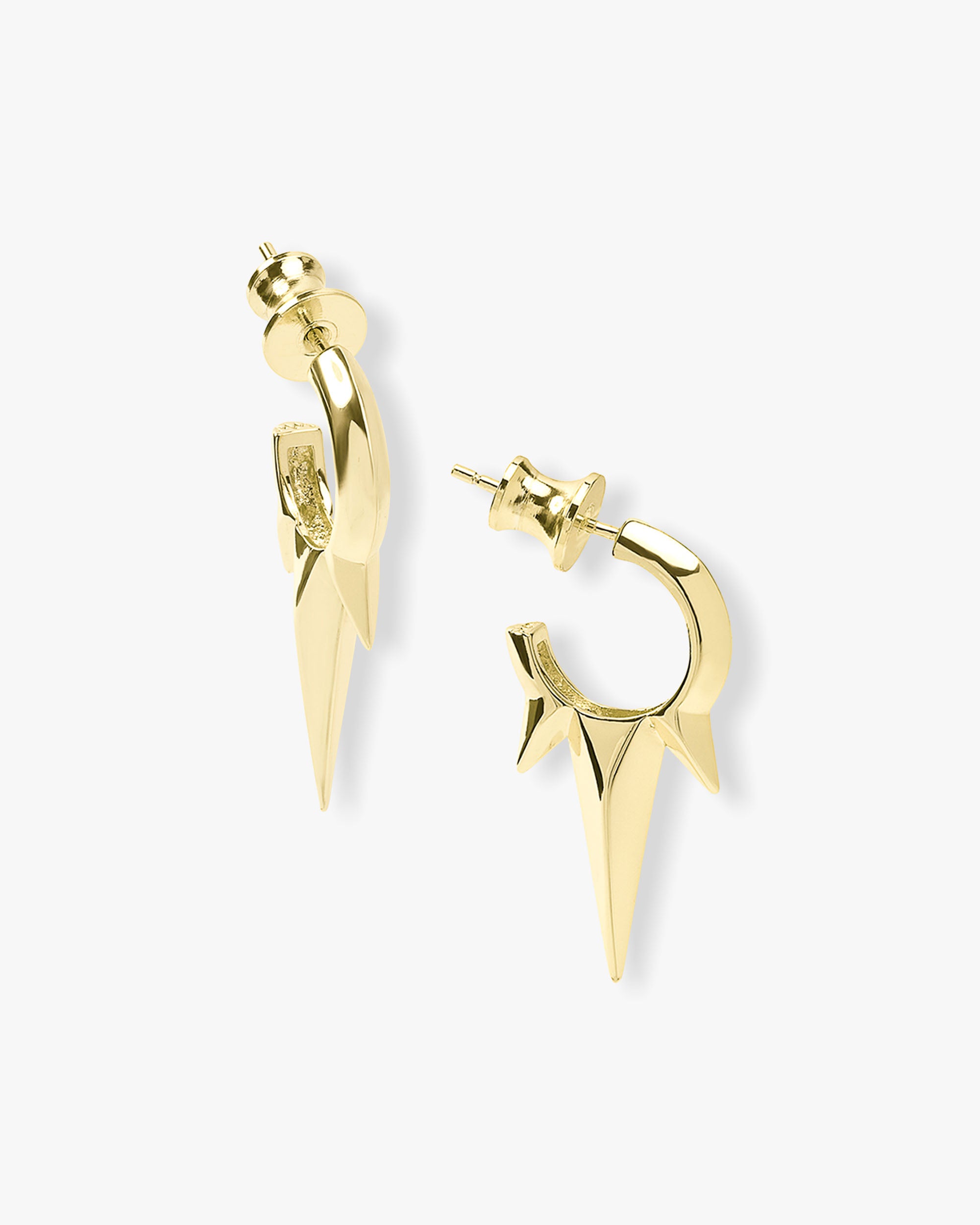 Baby Gabriella Smooth Triple Spike Earrings - Gold