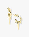 Baby Gabriella Smooth Triple Spike Earrings - Gold