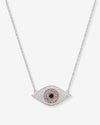 Black Evil Eye Necklace - Silver|Black Diamondettes