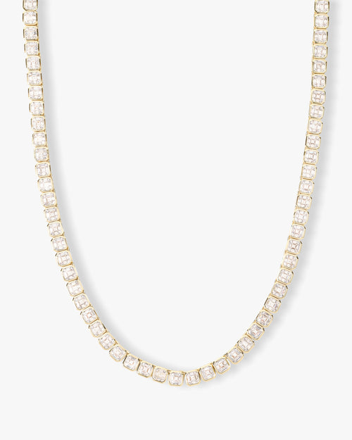 Duchess Tennis Necklace - Gold|White Diamondettes