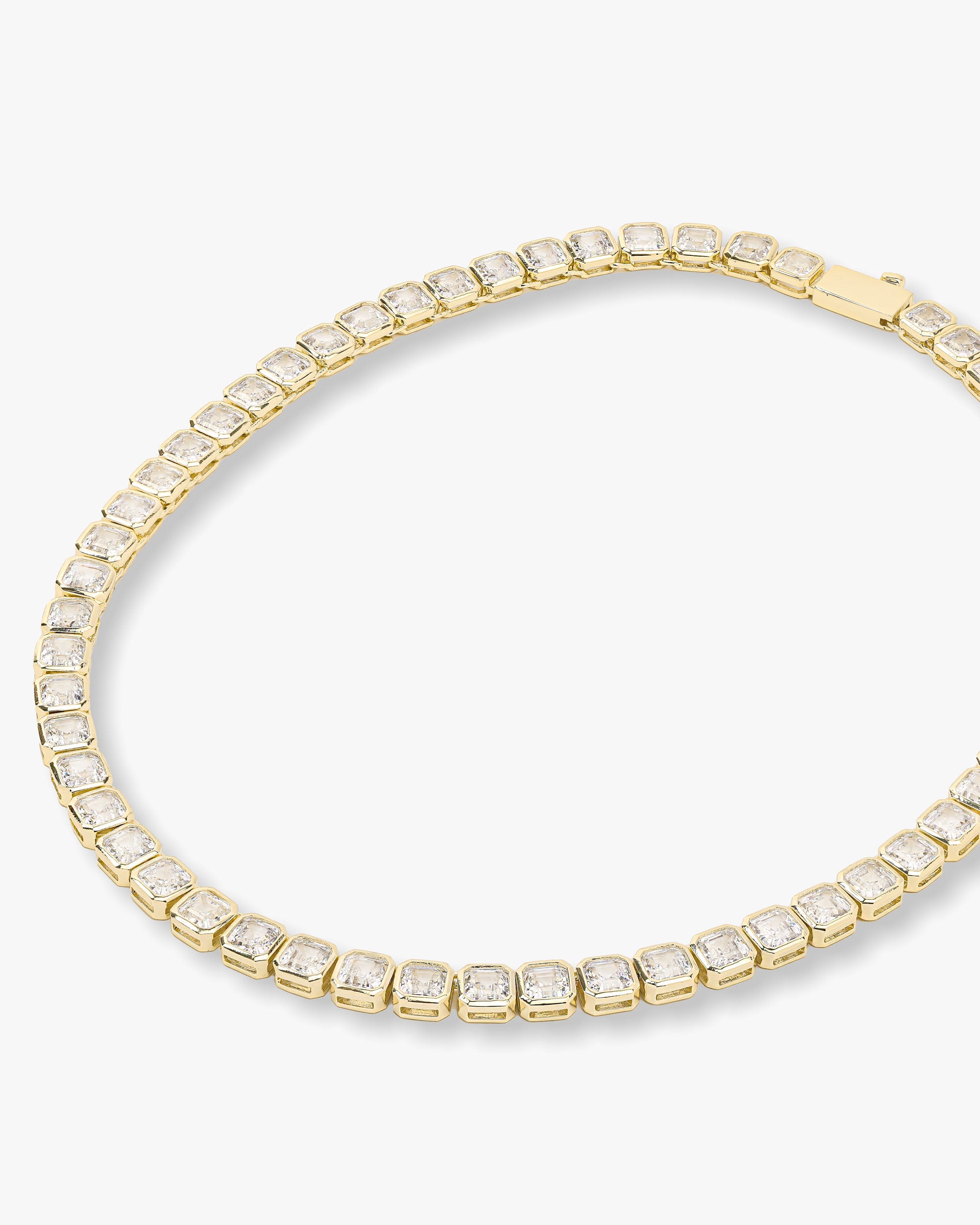 Duchess Tennis Necklace - Gold|White Diamondettes