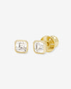 Duchess 4mm Studs - Gold|White Diamondettes