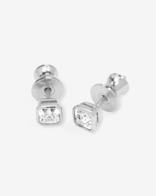 Duchess 4mm Studs - Silver|White Diamondettes