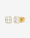 Duchess 6mm Studs - Gold|White Diamondettes