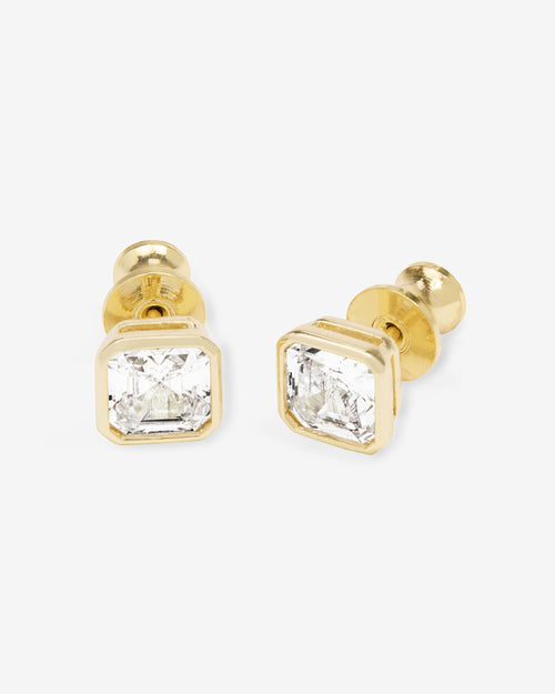 Duchess 6mm Studs - Gold|White Diamondettes