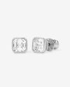 Duchess 6mm Studs - Silver|White Diamondettes