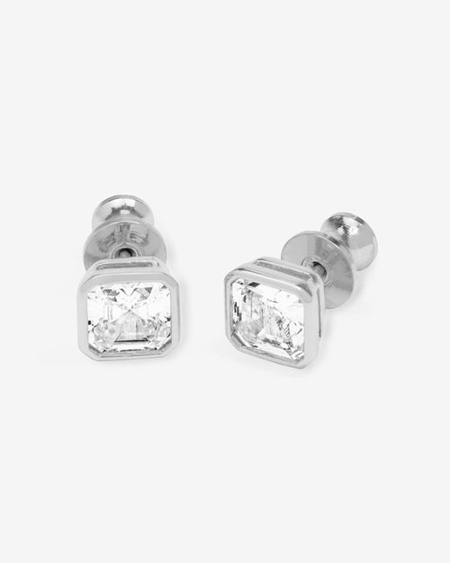 Duchess 6mm Studs - Silver|White Diamondettes