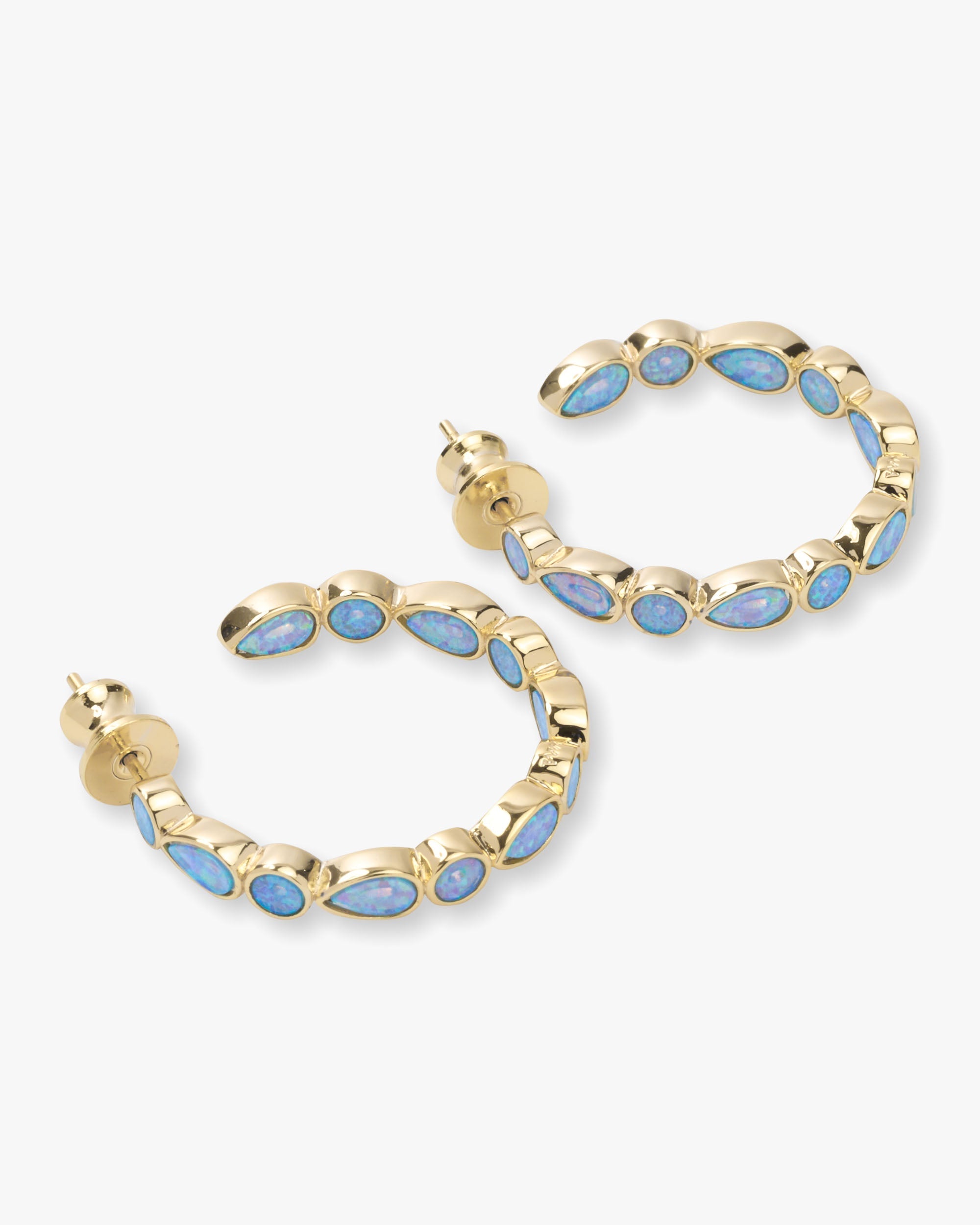 Isla Hoops 1" - Gold|Blue Opal