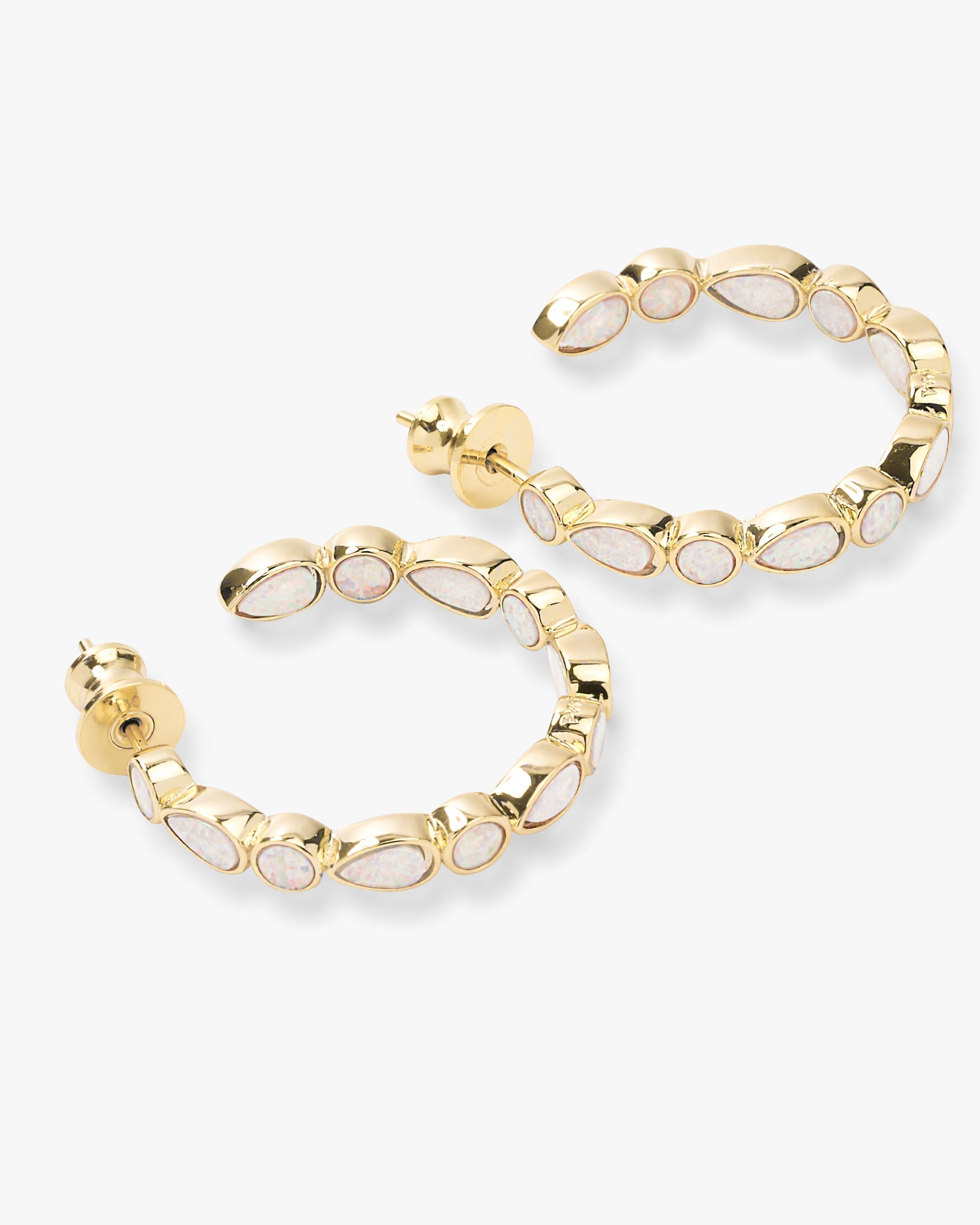 Isla Hoops 1" - Gold|White Opal