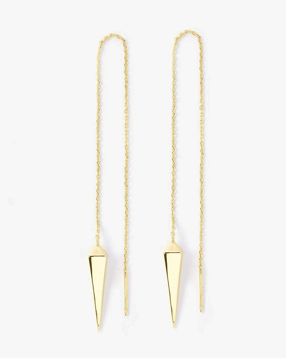 Gabriella Smooth Threader Earrings - Gold