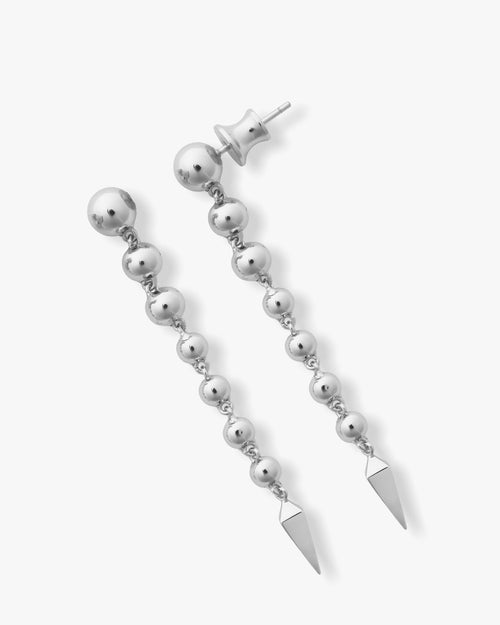 Life's a Ball Drop Earrings - Silver