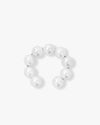 Life's a Ball Pearl Ear Cuff - Silver