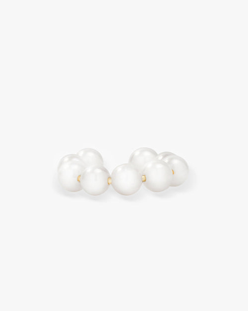 Life's a Ball Pearl Ear Cuff - Gold