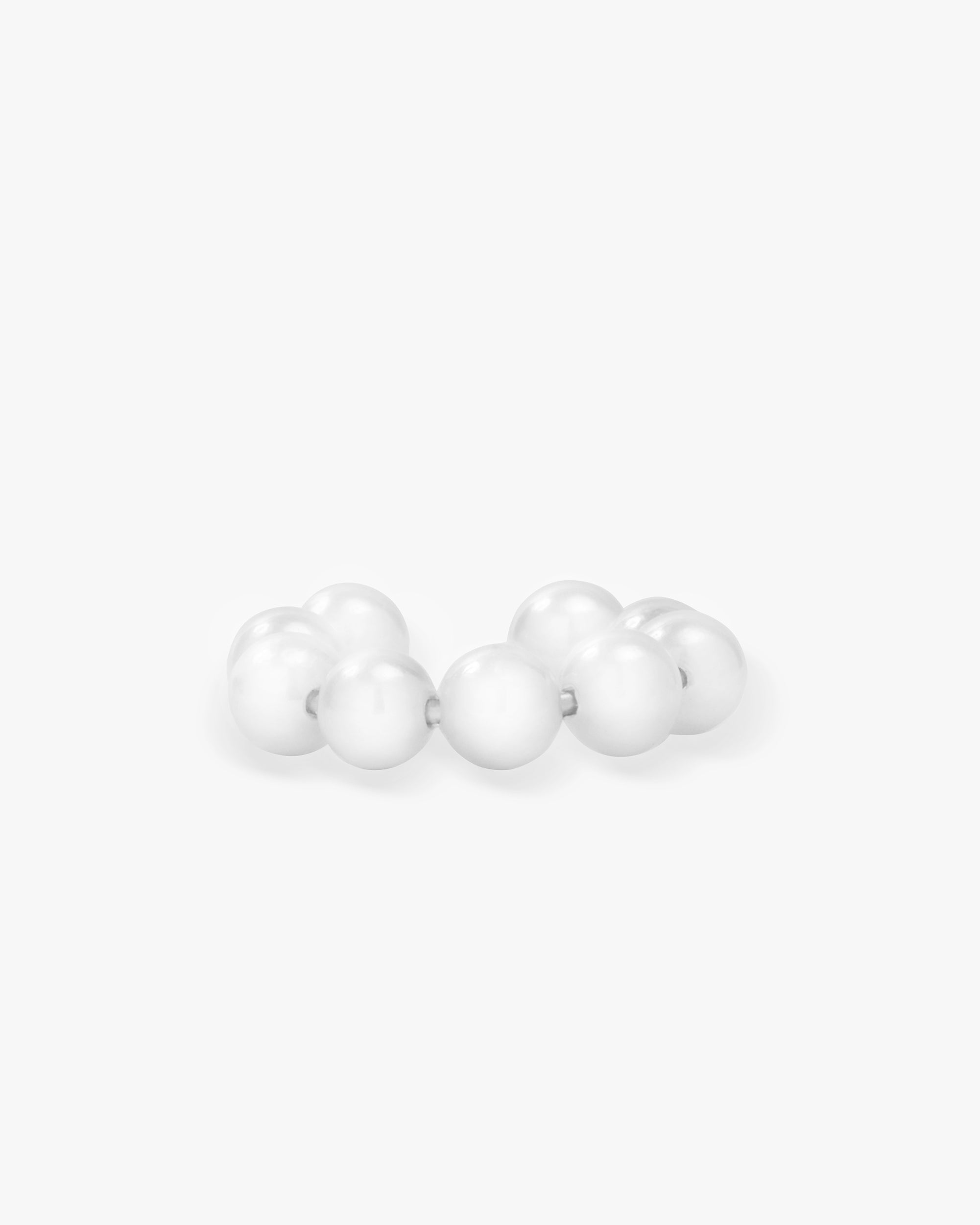 Life's a Ball Pearl Ear Cuff - Silver