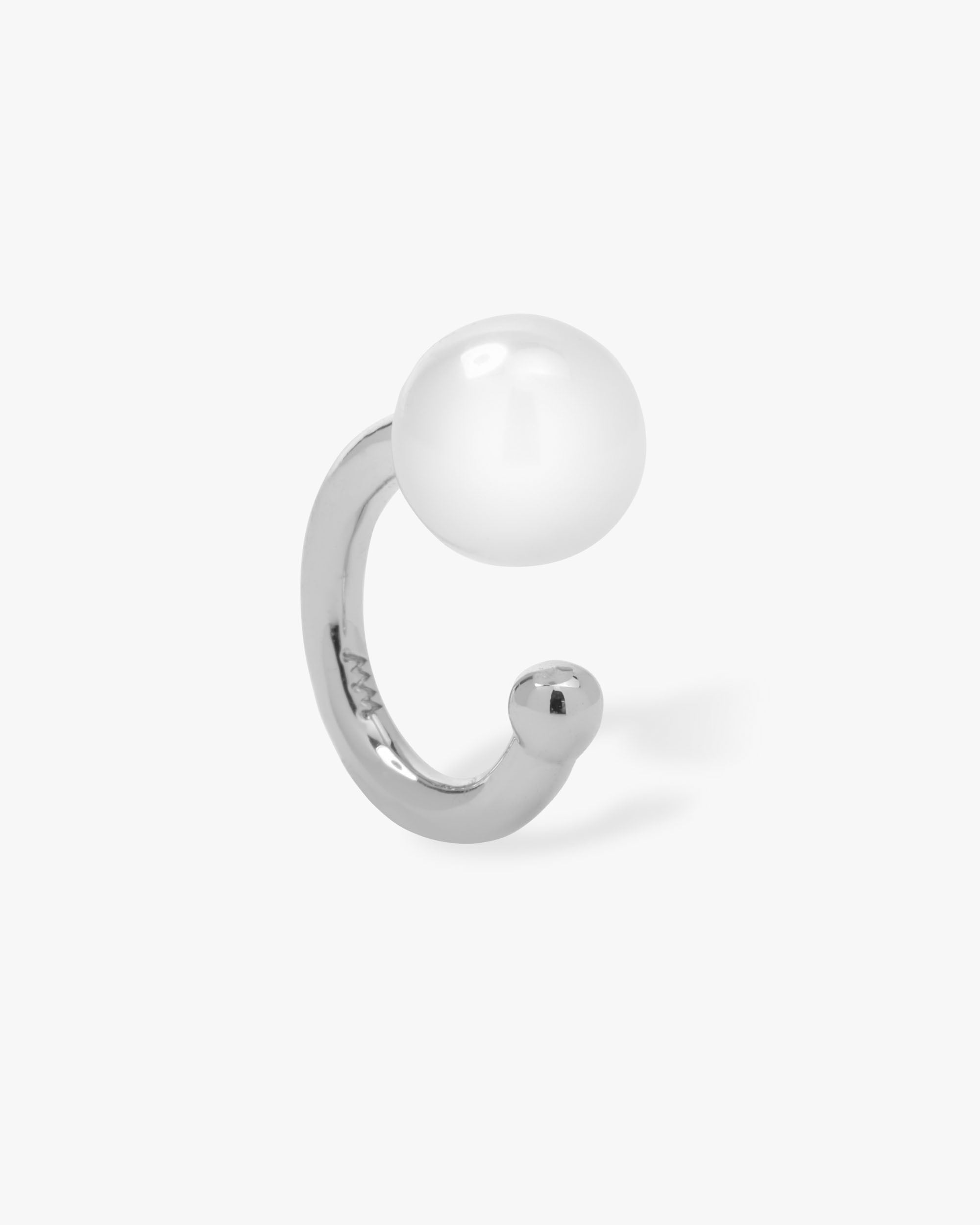 Perfect Pearl Ear Cuff - Silver