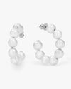 Life's A Ball Pearl Hoops