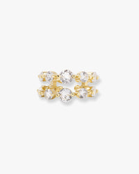 She's an Icon Ear Cuff - Gold|White Diamondettes