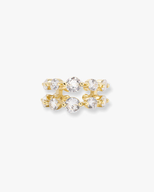 She's an Icon Ear Cuff - Gold|White Diamondettes