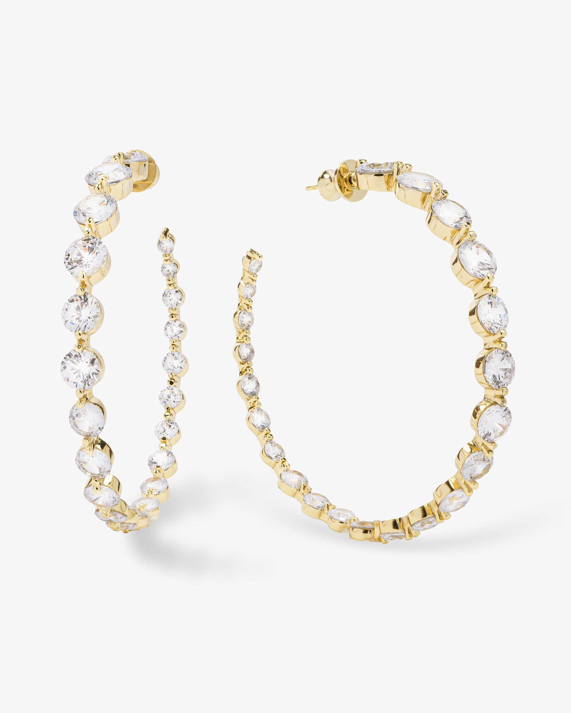 She's an Icon Hoops 2" - Gold|White Diamondettes