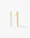 She's an Icon Dagger Earrings - Gold|White Diamondettes