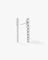 She's an Icon Dagger Earrings - Silver|White Diamondettes