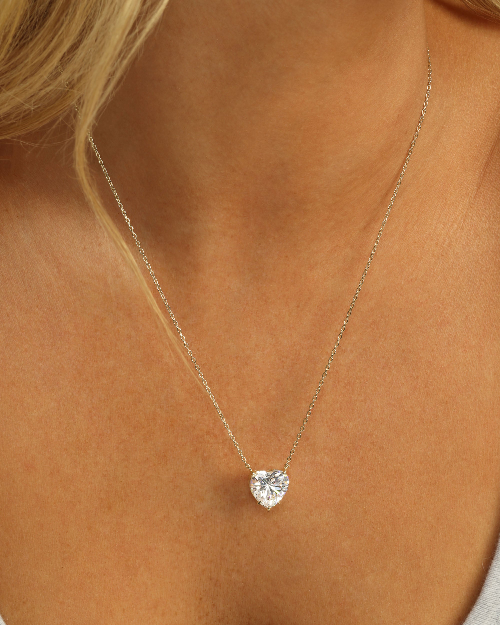 "I Love You More" Necklace - Gold|White Diamondettes