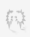 Gabriella's Big Sista Pavé Hoops - Silver|White Diamondettes