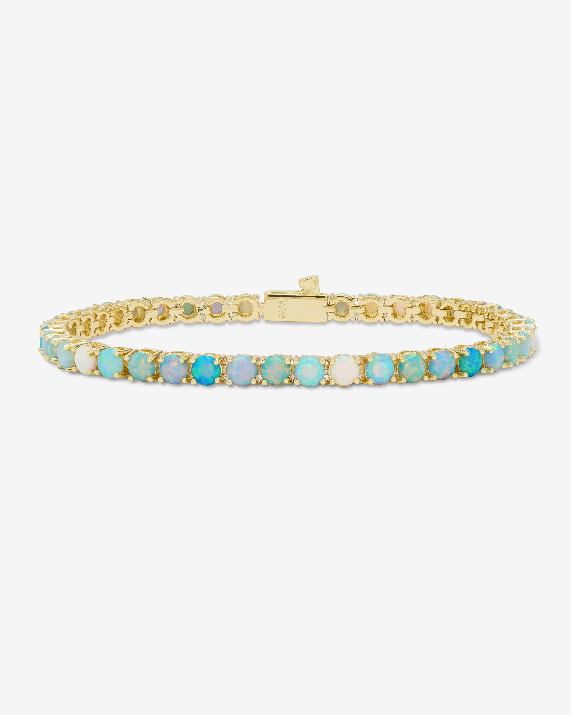 Grand Heiress Ombré Tennis Bracelet - Gold|Blue Opal Ombré