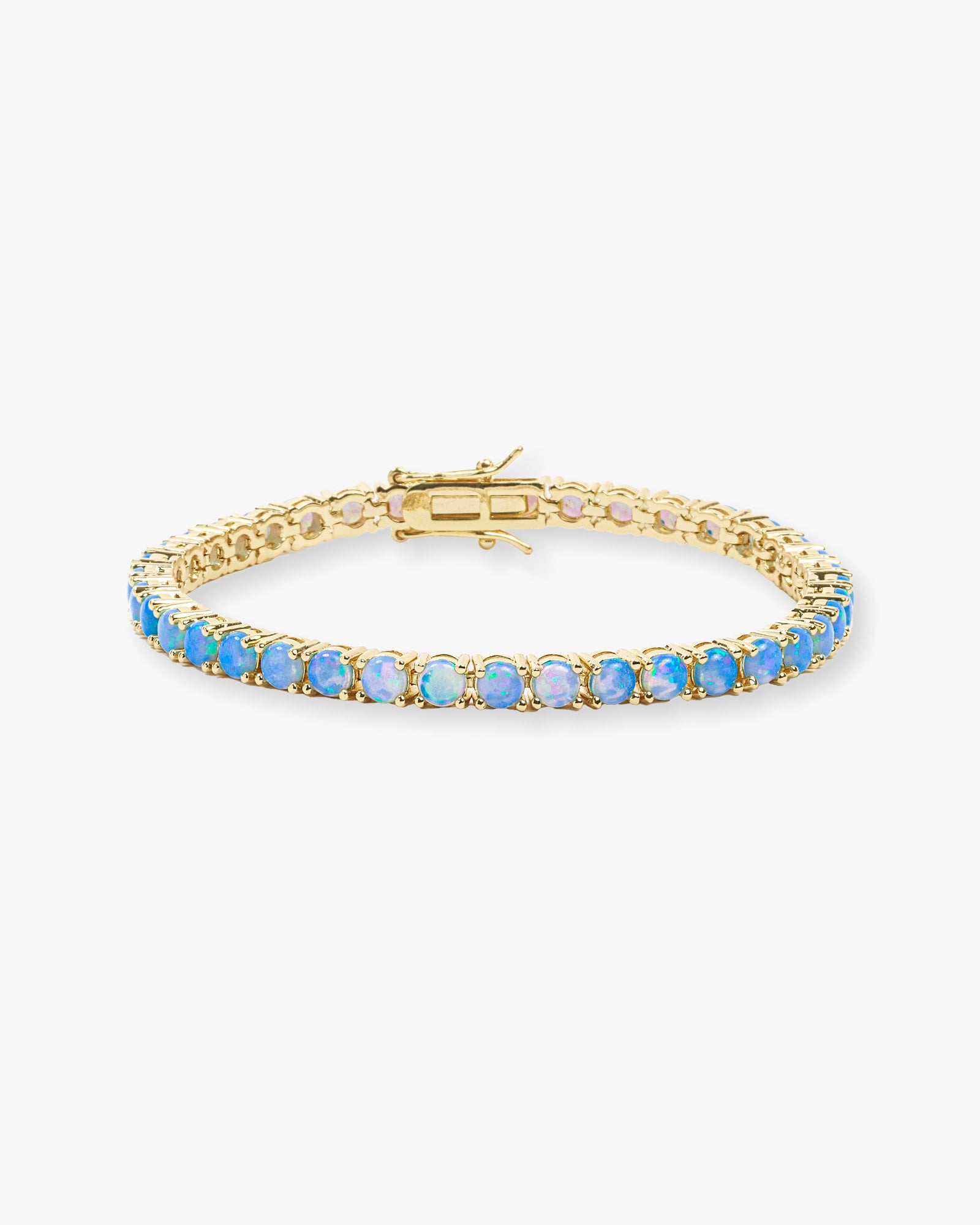 Grand Heiress Tennis Bracelet - Gold|Blue Opal