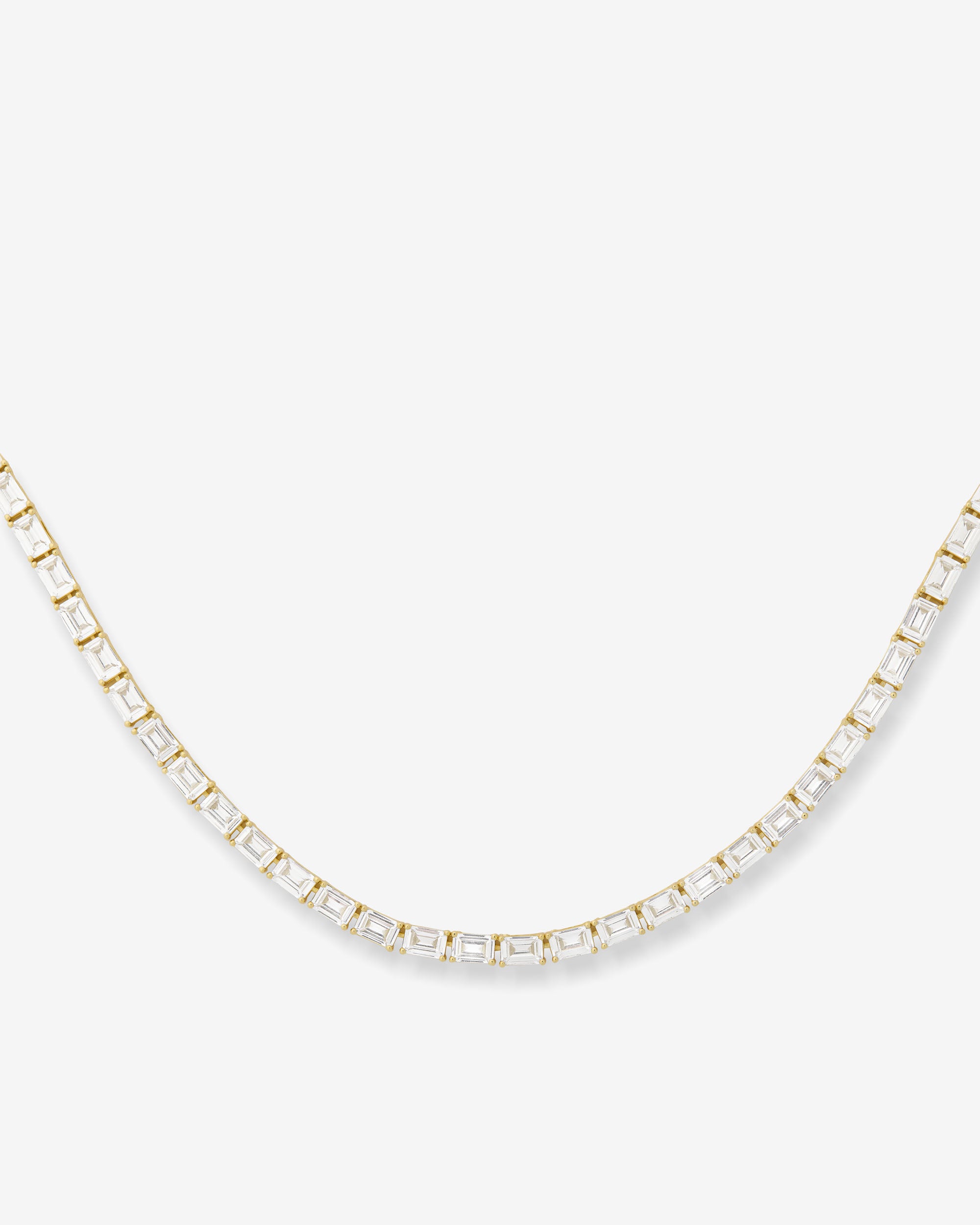 Grand Slam Tennis Choker - Gold|White Diamondettes