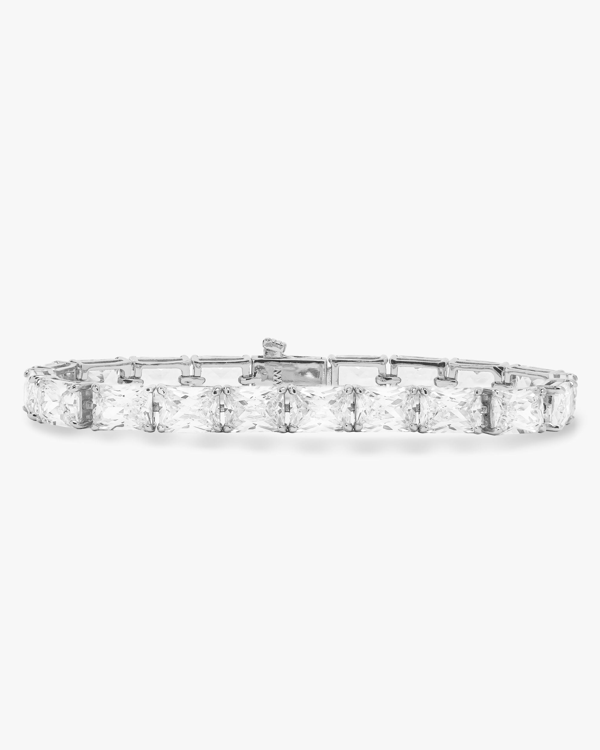 Grand Slam Tennis Bracelet - Silver|White Diamondettes