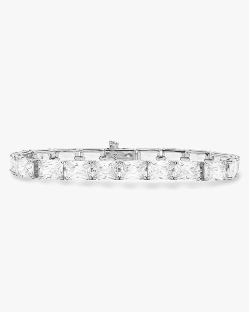 Grand Slam Tennis Bracelet - Silver|White Diamondettes