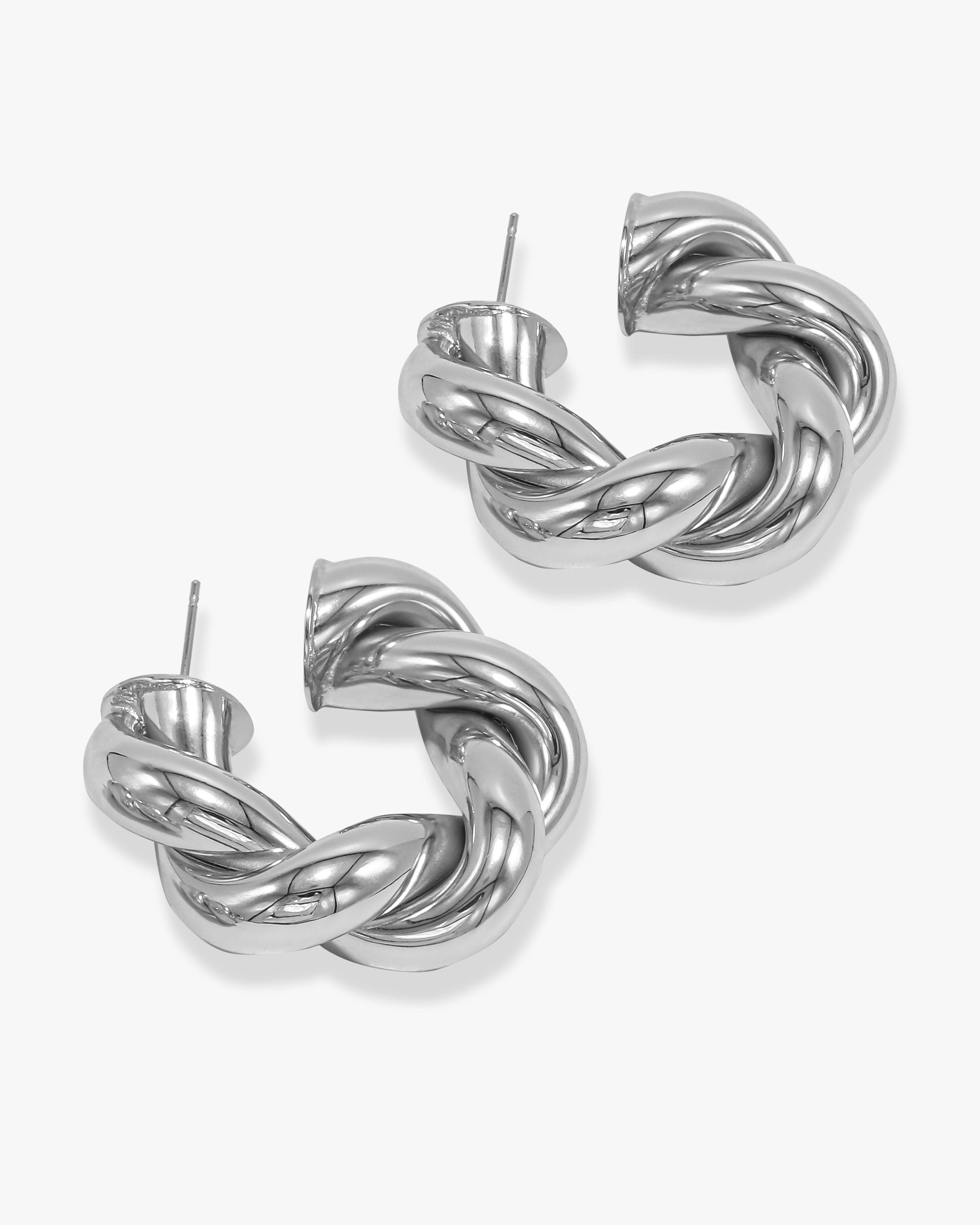 Mama Bella Hoops - Silver