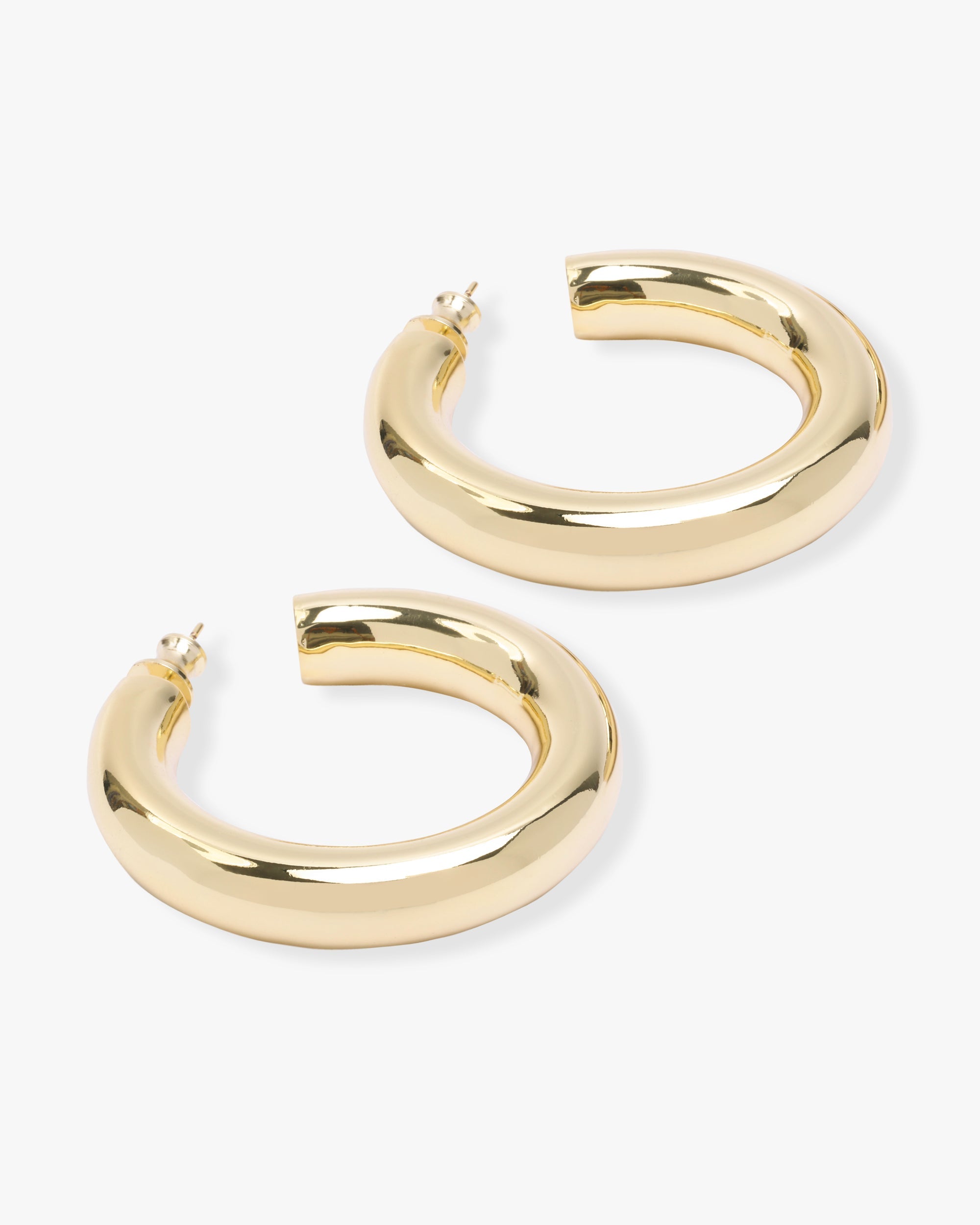 "She's So Smooth" Mama Tube Hoops - Gold