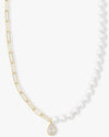 Samantha Half Chain Pearl Necklace 30