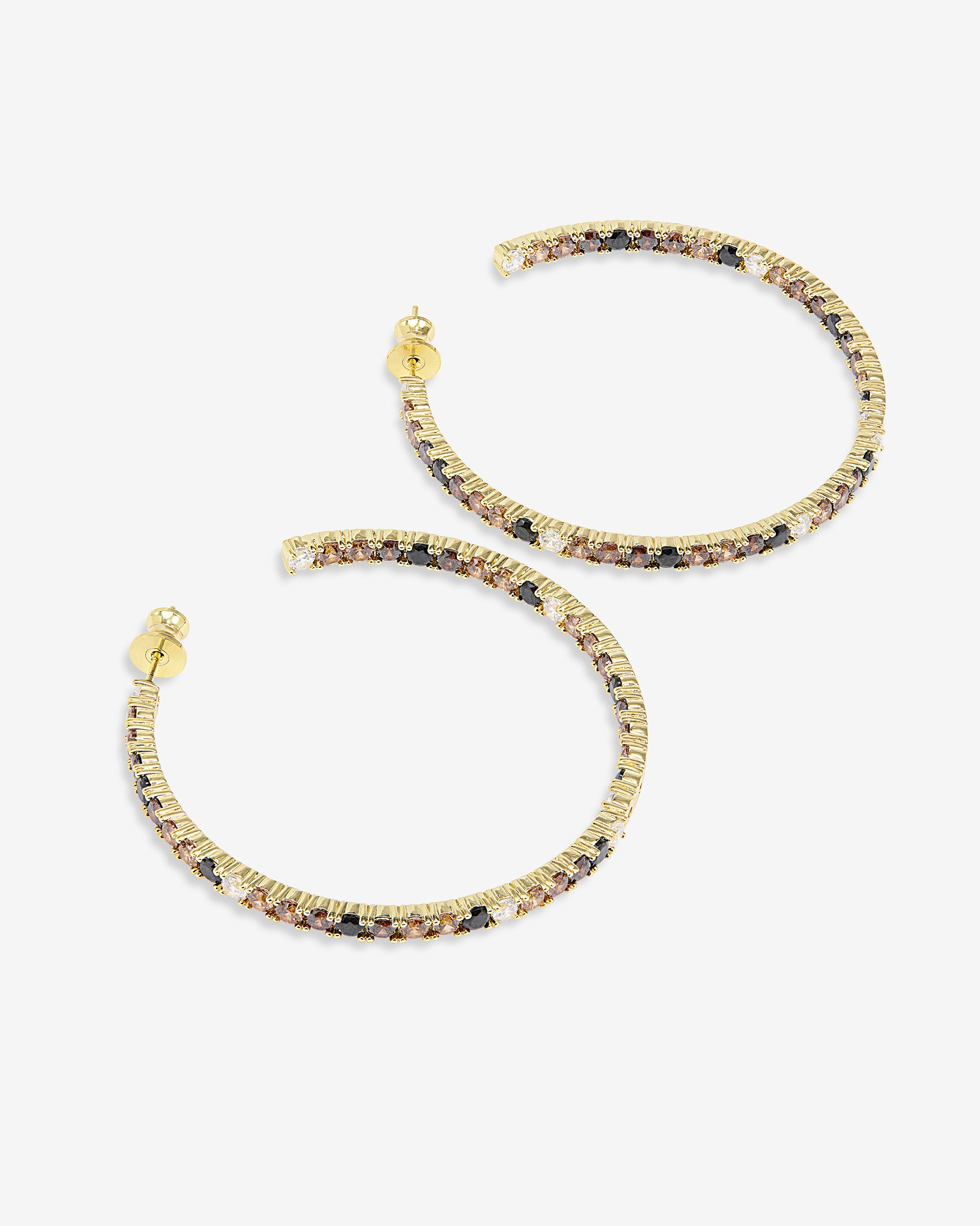 Heiress Ombré Hoops 2" - Gold|Chocolate Ombré